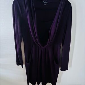 Women's Long Sleeve Sweater Purple Dress